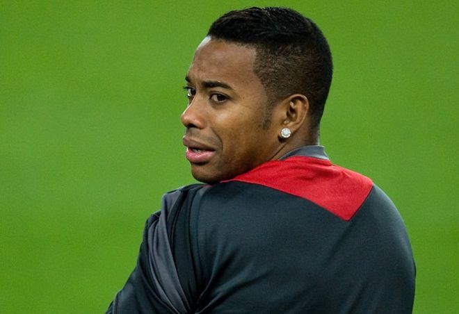 Robinho+AC+Milan+Training